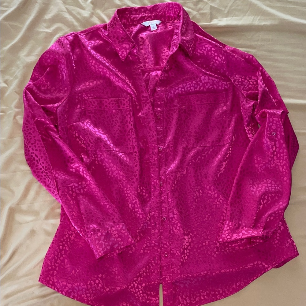 Vibrant Pink Button-Up Shirt
